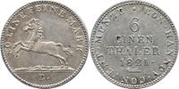 Braunschweig-Calenberg-Hannover 1/6 Taler Georg IV. 1820-1830. -