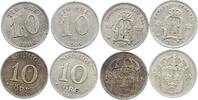 Schweden 10 Öre Oskar II. 1872-1907. -