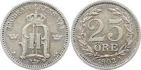 Schweden 25 Öre Oskar II. 1872-1907. -