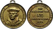Reformation Dessau. Bronzierte Eisengussmedaille 400. Geburtstag von Martin Luther 1883. -