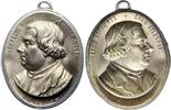 Reformation Hochovale einseige Brakteatenförmige Plakette 1 400. Geburtstag von Martin Luther 1883. -