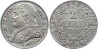 Italien-Kirchenstaat Vatikan 2 Lire Pio IX. 1846-1878. -