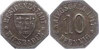 Wiesbaden, Hessen Nassau 10 Pfennig Eisen Stadt. -
