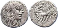 Republik Denar M. Fannius C.f. 123 v. Chr.. -