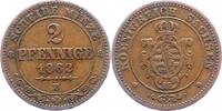 Sachsen-Albertinische Linie 2 Pfennig Johann 1854-1873. -