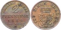 Brandenburg-Preußen 2 Pfennig Wilhelm I. 1861-1888. -