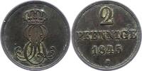 Braunschweig-Calenberg-Hannover 2 Pfennig Ernst August 1837-1851. -