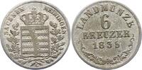 Sachsen-Meiningen 6 Kreuzer Bernhard Erich Freund 1803-1866. -