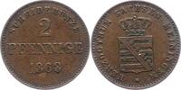 Sachsen-Meiningen 2 Pfennig Georg II. 1866-1914. -