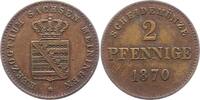 Sachsen-Meiningen 2 Pfennig Georg II. 1866-1914. -