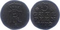 Brandenburg-Preußen 3 Gute Pfennig Friedrich II. 1740-1786. -