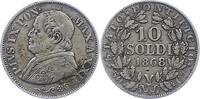 Italien-Kirchenstaat Vatikan 10 Soldi Pio IX. 1846-1878. -