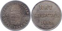Haus Habsburg 6 Kreuzer Franz Joseph I. 1848-1916. -