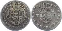 Paderborn, Bistum 1/12 Taler Wilhelm Anton von Asseburg 1763-1782. -