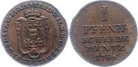 Paderborn, Bistum Pfennig Friedrich Wilhelm von Westphalen 1782-1789. -