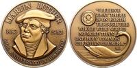 Reformation New York. Große Bronzemedaille 1 500. Geburtstag von Martin Luther 1983. BU