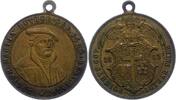 Reformation Tragbare Bronzemedaille 400. Geburtstag von Martin Luther 1883. -