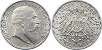 Baden 2 Mark Friedrich I. 1856-1907. -