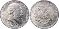 Baden Friedrich I. 1856-1907. 5 Mark 1902 Randfehler, fast vorzüglich
