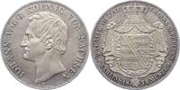 Sachsen-Albertinische Linie Johann 1854-1873. Doppeltaler 1855  F Gereinigt, vorzüglich