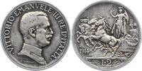 Italien-Königreich 2 Lire Vittorio Emanuele III. 1900-1946. -