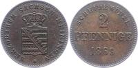 Sachsen-Meiningen 2 Pfennig Georg II. 1866-1914. -