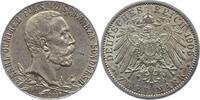 2 Mark 1905 Schwarzburg-Sondershausen Karl Günther 1880-1909. Schöne Patina. Vorzüglich
