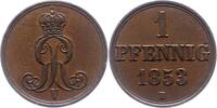 Braunschweig-Calenberg-Hannover 1 Pfennige Kupfer Georg V. 1851-1866. -
