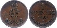 Braunschweig-Calenberg-Hannover 1 Pfennig Georg V. 1851-1866. -