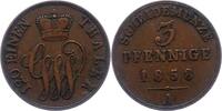 Schaumburg-Lippe 3 Pfennig Georg Wilhelm 1807-1860. -