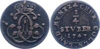 Köln-Erzbistum Cu-1/4 Stüber 1 Clemens August von Bayern 1723-1761. -