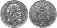 Württemberg 5 Mark Karl 1864-1891. -
