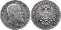 Württemberg 5 Mark Wilhelm II. 1891-1918. -
