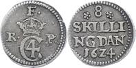 Dänemark 8 Skilling Christian IV. 1588-1648. -