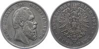 Württemberg 5 Mark Karl 1864-1891. -