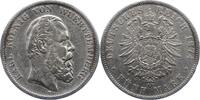 Württemberg 5 Mark Karl 1864-1891. -