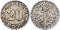 Kleinm&uuml;nzen 20 Pfennig 1876 B Vorz&uuml;glich 15.23 &pound;  +  5.08 &pound; shipping
