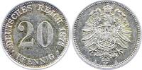 Kleinm&uuml;nzen 20 Pfennig 1873 A Sehr sch&ouml;n 20.31 &pound;  +  5.08 &pound; shipping