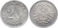Kleinm&uuml;nzen 20 Pfennig 1873 G Sehr sch&ouml;n 25.39 &pound;  +  5.08 &pound; shipping