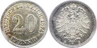 Kleinm&uuml;nzen 20 Pfennig 1874 B Vorz&uuml;glich - Stempelglanz 25.39 &pound;  +  5.08 &pound; shipping