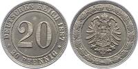 Kleinm&uuml;nzen 20 Pfennig 1887 D Fast Stempelglanz 105.79 &pound;  +  5.08 &pound; shipping