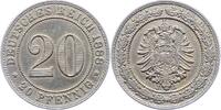 Kleinm&uuml;nzen 20 Pfennig 1888 J Sehr sch&ouml;n 29.62 &pound;  +  5.08 &pound; shipping