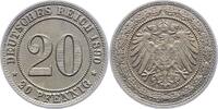 Kleinm&uuml;nzen 20 Pfennig 1890 D Sehr sch&ouml;n + 25.39 &pound;  +  5.08 &pound; shipping