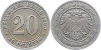 Kleinm&uuml;nzen 20 Pfennig 1890 J Fast sehr sch&ouml;n 22.85 &pound;  +  5.08 &pound; shipping