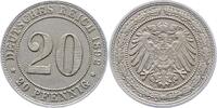 Kleinm&uuml;nzen 20 Pfennig 1892 J Sehr sch&ouml;n 32.16 &pound;  +  5.08 &pound; shipping