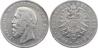 Baden 5 Mark 1875 G Friedrich I. 1856-1907. Randfehler, sch&ouml;n - sehr sch... 55.86 &pound;  +  5.08 &pound; shipping