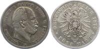Preu&szlig;en 5 Mark 1875 B Wilhelm I. 1861-1888. Sch&ouml;n - sehr sch&ouml;n 57.55 &pound;  +  5.08 &pound; shipping