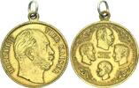 Brandenburg-Preußen tragbare Medaille Wilhelm I. 1861 - 1888 Hurra !!! Vier Kaiser -