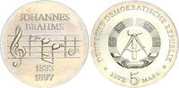 DDR 5 Mark 1972 A Gedenkm&uuml;nze Johannes Brahms pr&auml;gefrisch, stempelglanz 21.16 &pound;  +  25.38 &pound; shipping