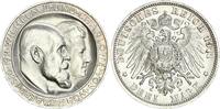 W&uuml;rttemberg 3 Mark 1911 F Wilhelm II. 1891 - 1918 Hochzeit stempelglanz 122.72 &pound;  +  25.38 &pound; shipping